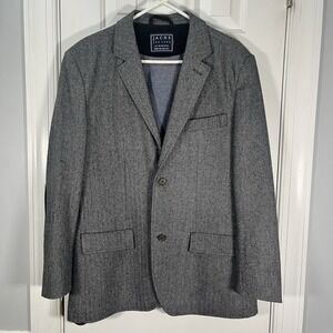Jachs New‎ York Blazer Mens XL  Black/Gray Elbow Patch Preppy Sports Coat